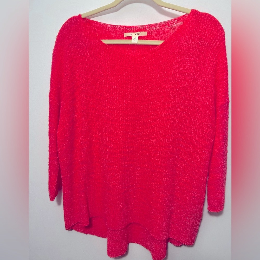 Miami sweater in bright pink